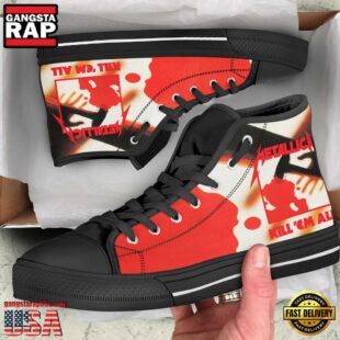 Metallica Kill 'Em All High Top Canvas Sneakers Shoes