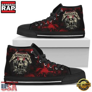 Metallica Music Band High Top Canvas Sneakers Shoes For Fans Lovers