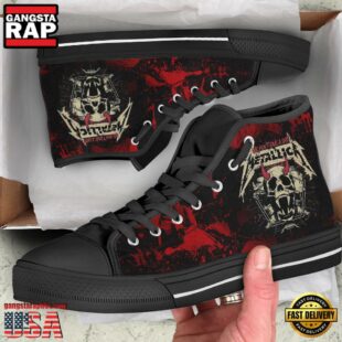 Metallica Music Band High Top Canvas Sneakers Shoes For Fans Lovers