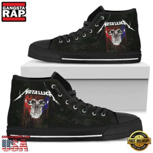 Metallica Music Band High Top Canvas Sneakers Shoes For Men Women