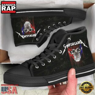 Metallica Music Band High Top Canvas Sneakers Shoes For Men Women