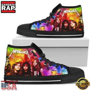 Metallica Photo 3D Print High Top Canvas Sneakers Shoes