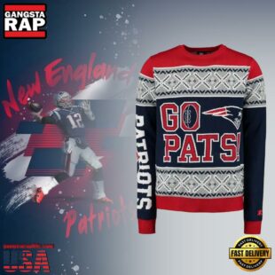 New England Patriots Go Pats NFL Ugly Christmas Sweater