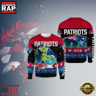 New England Patriots NFL Grinch Bad Guy Ugly Christmas Sweater