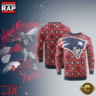 New England Patriots NFL Red Color Christmas Ugly sweater