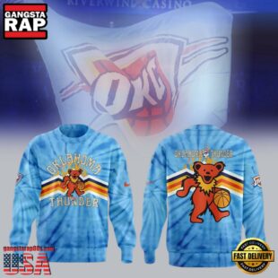 Oklahoma City Thunder Grateful Dead Blue Color 3D Print Sweatshirt Hoodie