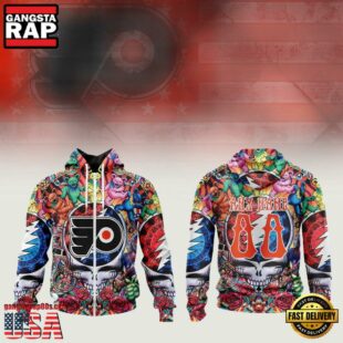 Personalized Philadelphia Flyers NHL Special Grateful Dead Zip Hoodie 3D Printed