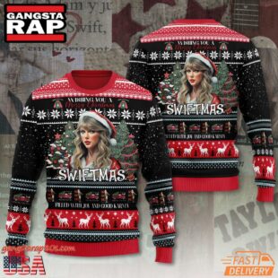 Taylor Swift Wishing You A Filled With Joy And Goof Karma Christmas Ugly Sweater