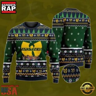 Wu Tang Clan Hip Hop Team Dancing Big Logo Ugly Christmas Sweater