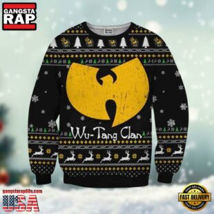 Wu Tang Clan Logo Yellow Black Color Ugly Christmas Sweater