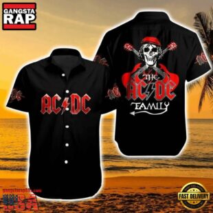 ACDC Rock Band Family Skull Hawaiian Shirt