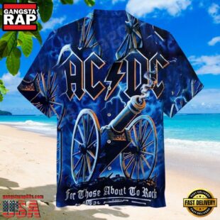 ACDC Rock Band For Those About To Cannon Blast Hawaiian Shirt