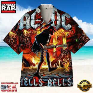 ACDC Rock Band Hells Bells Blaze Hawaiian Shirt