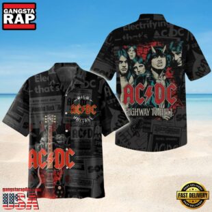 ACDC Rock Band High Voltage Legends Hawaiian Shirt