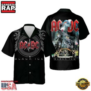 ACDC Rock Band In Stage Black Ice Music Hawaiian Shirt