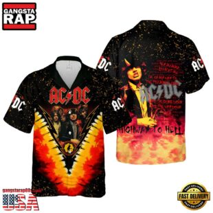 ACDC Rock Band Legends Collage Hawaiian Shirt