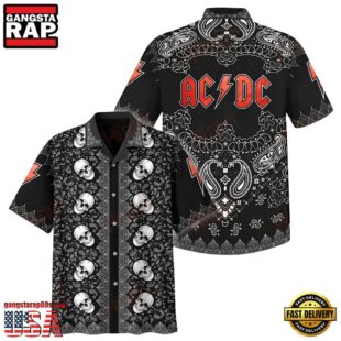 ACDC Rock Band Merch Album's Name Art Hawaiian Shirt