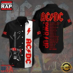 ACDC Rock Band Power Up Tour 2024 Hawaiian Shirt