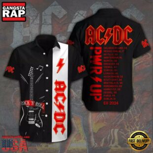 ACDC Rock Band Pwr Up World Tour 2024 Hawaiian Shirt -