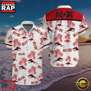 ACDC Rock Band Red Hawaiian Shirt