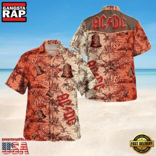 ACDC Rock Band Tropical Hells Bells Hawaiian Shirt