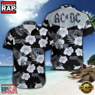 ACDC Rock Band Tropical Thunder Floral Hawaiian Shirt