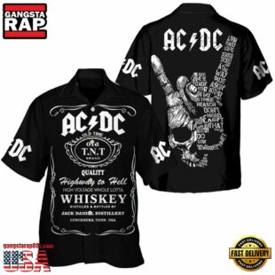 ACDC Rock Band Whiskey Hawaiian Shirt