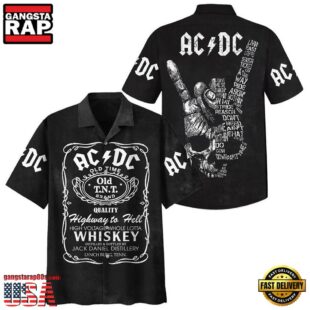 ACDC Rock Band X Whiskey Hawaiian Shirt