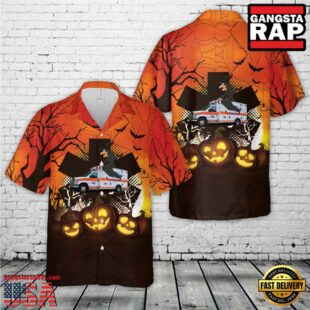 BELL AMBULANCE, MILWAUKEE, WISCONSIN Halloween Hawaiian Shirt