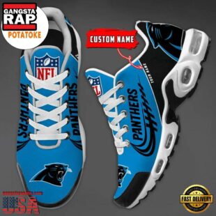 Carolina Panthers Custom Name Air Cushion Sports Shoes Air Max Plus Shoes