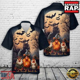 Chicken Halloween Hawaiian Shirt