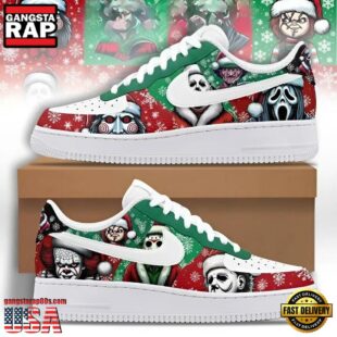 Christmas Time For Halloween Horror Movies Air Force 1 Shoes Gift For Men Women