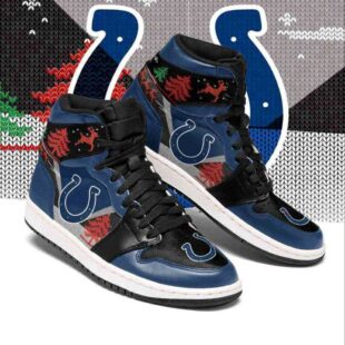 Christmas Ugly Pattern Indianapolis Colts NFL JD1 Boot Sneakers Shoes