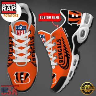 Cincinnati Bengals Custom Name Air Cushion Sports Shoes Air Max Plus Shoes