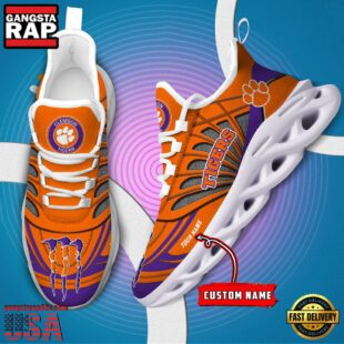 Clemson Tigers Custom Max Soul Shoes Sneaker