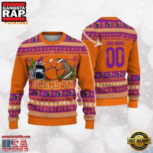 Clemson Tigers Logo Football NCAA Ugly Christmas Sweater