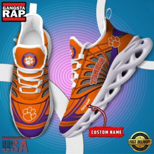 Clemson Tigers NCAA Custom Max Soul Shoes Sneakers