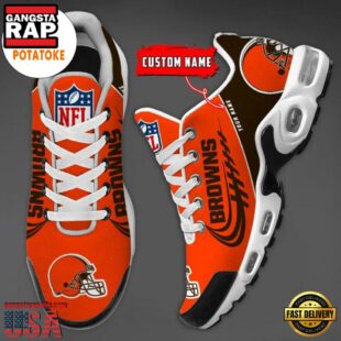 Cleveland Browns Custom Name Air Cushion Sports Shoes Air Max Plus Shoes