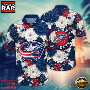 Columbus Blue White Jackets NHL Hawaiian Shirt