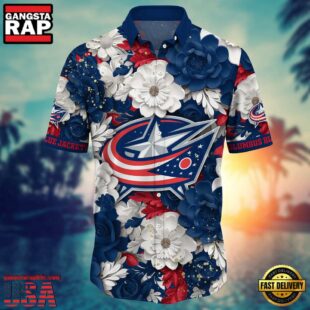 Columbus Blue White Jackets NHL Hawaiian Shirt