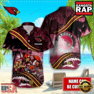 Custom Name Arizona Cardinals NFL Mascot Hawaiian Shirt