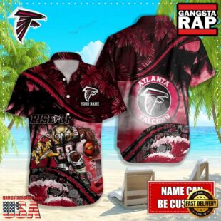 Custom Name Atlanta Falcons NFL Mascot Hawaiian Shirt