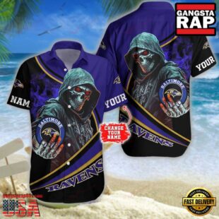 Custom Name Baltimore Ravens NFL Hawaiian Shirt