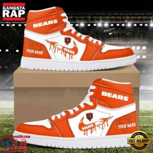 Custom Name Chicago Bears Air Jordan 1 Shoes