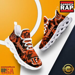 Custom Name Cincinnati Bengals NFL Sport Team Clunky Max Soul Shoes