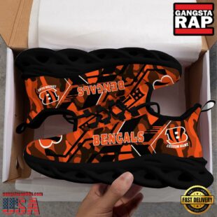 Custom Name Cincinnati Bengals NFL Sport Team Clunky Max Soul Shoes