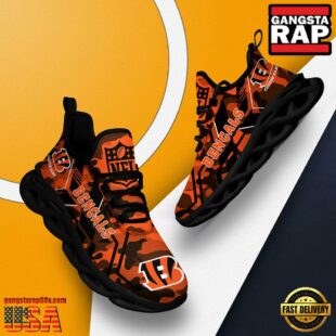 Custom Name Cincinnati Bengals NFL Sport Team Clunky Max Soul Shoes