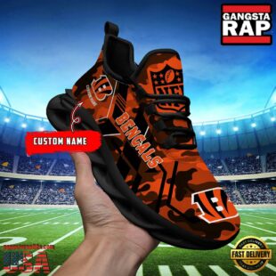 Custom Name Cincinnati Bengals NFL Sport Team Clunky Max Soul Shoes