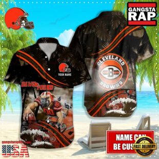 Custom Name Cleveland Browns NFL Mascot Hawaiian Shirt