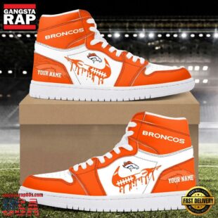 Custom Name Denver Broncos Air Jordan 1 Shoes